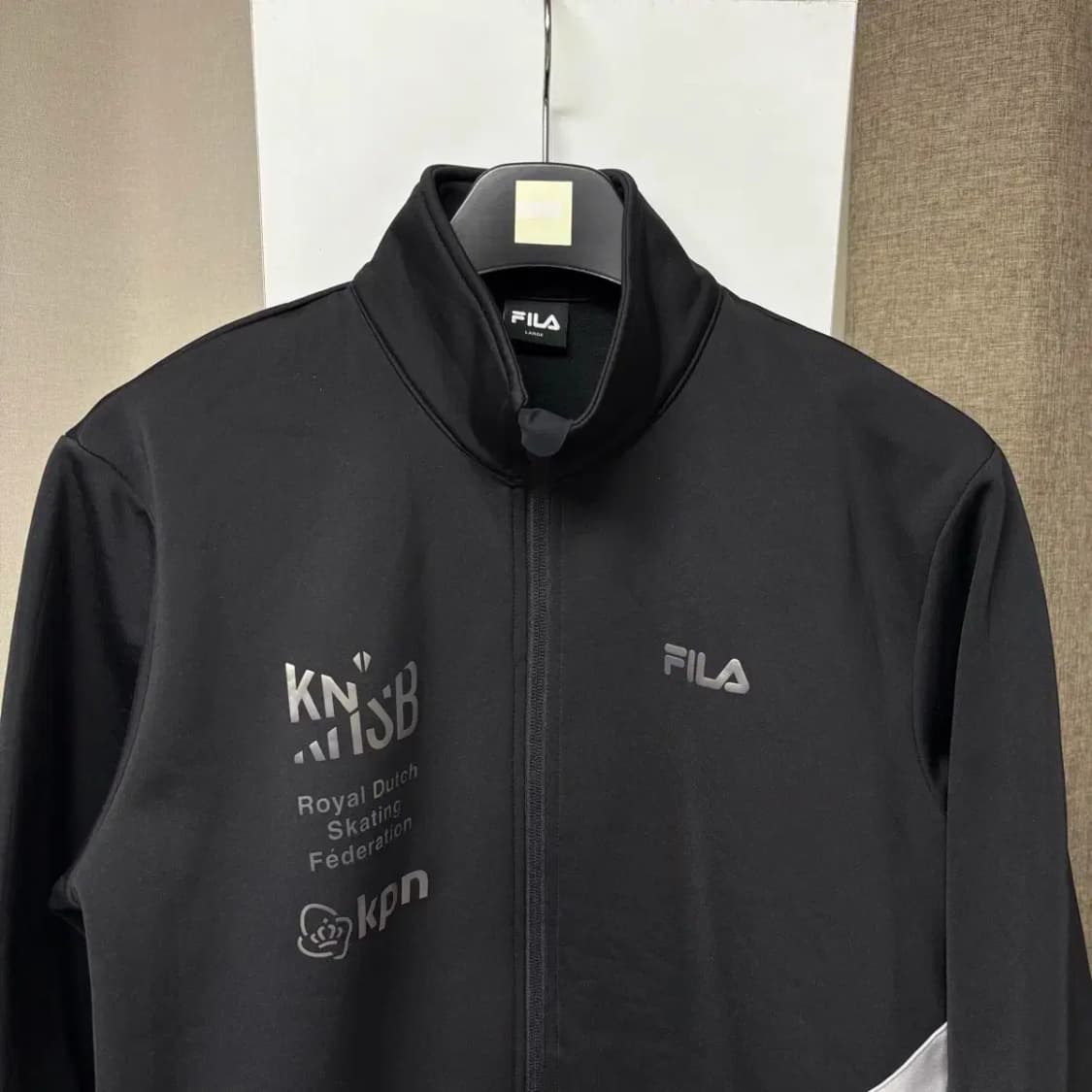 휠라 KNSB 배색 트레이닝 집업 L 상품이미지3