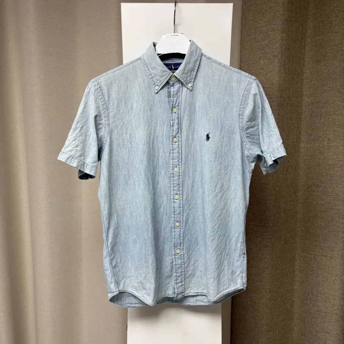폴로 최신라벨 샴브레이 데님 남방 S 상품이미지1