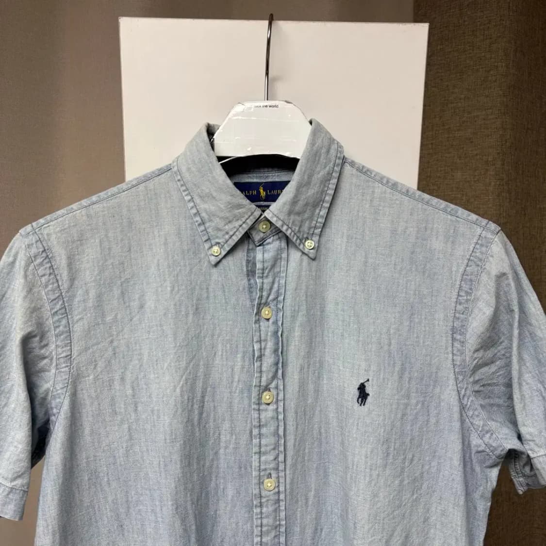 폴로 최신라벨 샴브레이 데님 남방 S 상품이미지3