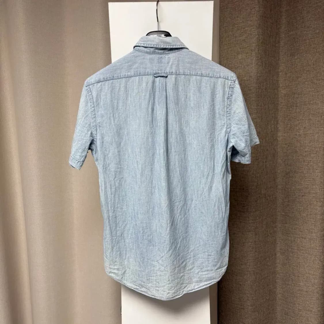 폴로 최신라벨 샴브레이 데님 남방 S 상품이미지5