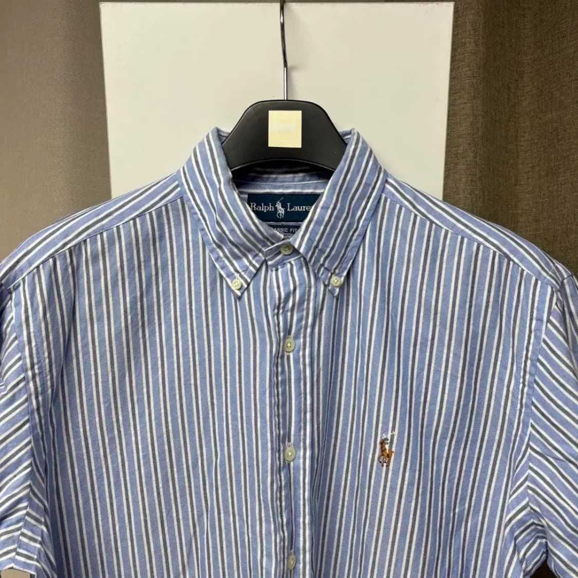 폴로 스트라이프 반팔 남방 L 상품이미지3