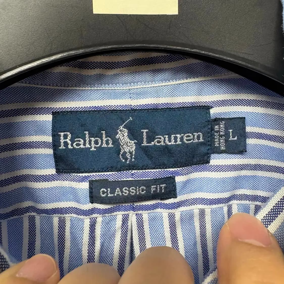 폴로 스트라이프 반팔 남방 L 상품이미지4