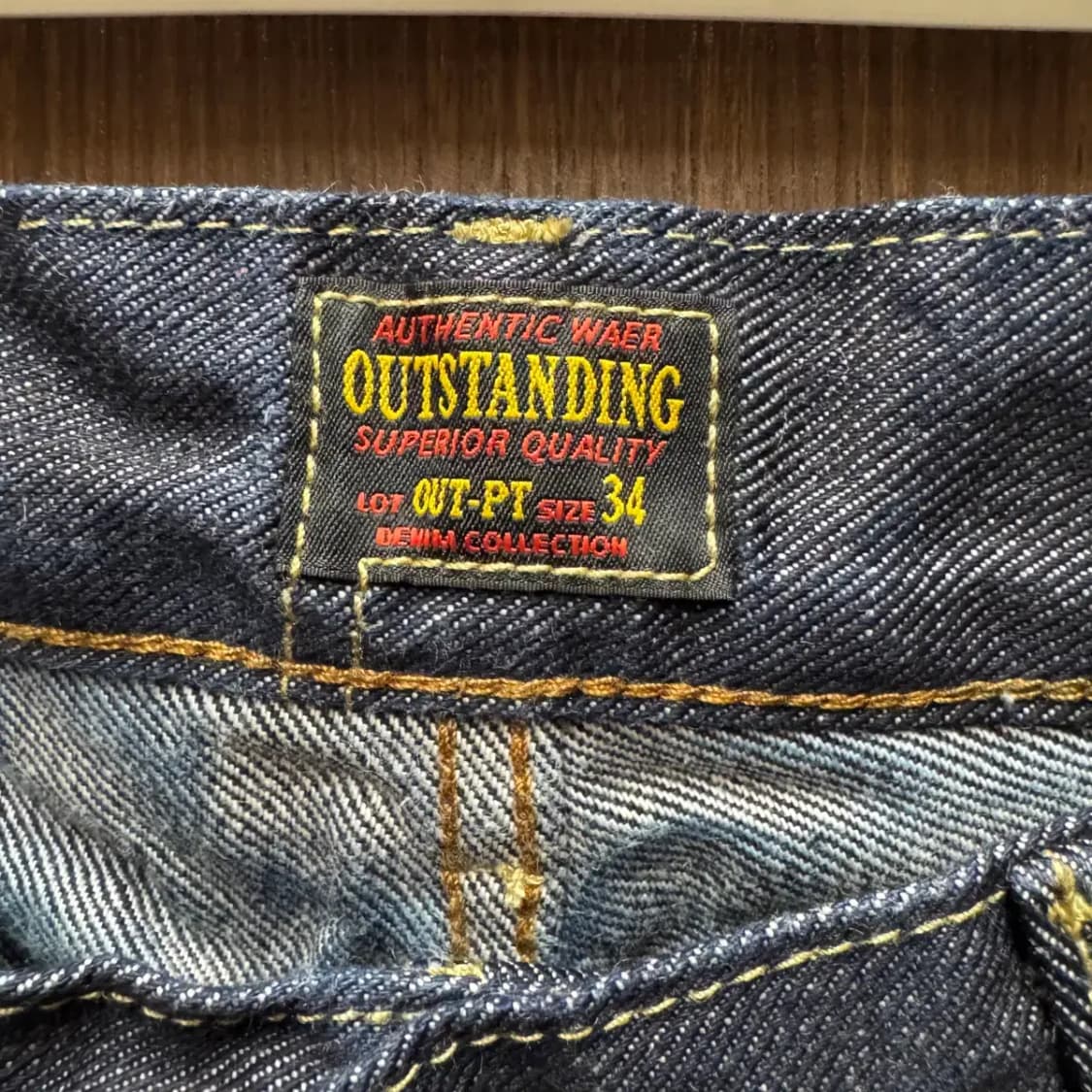 아웃스탠딩 생지 진청 데님 팬츠 34 상품이미지3