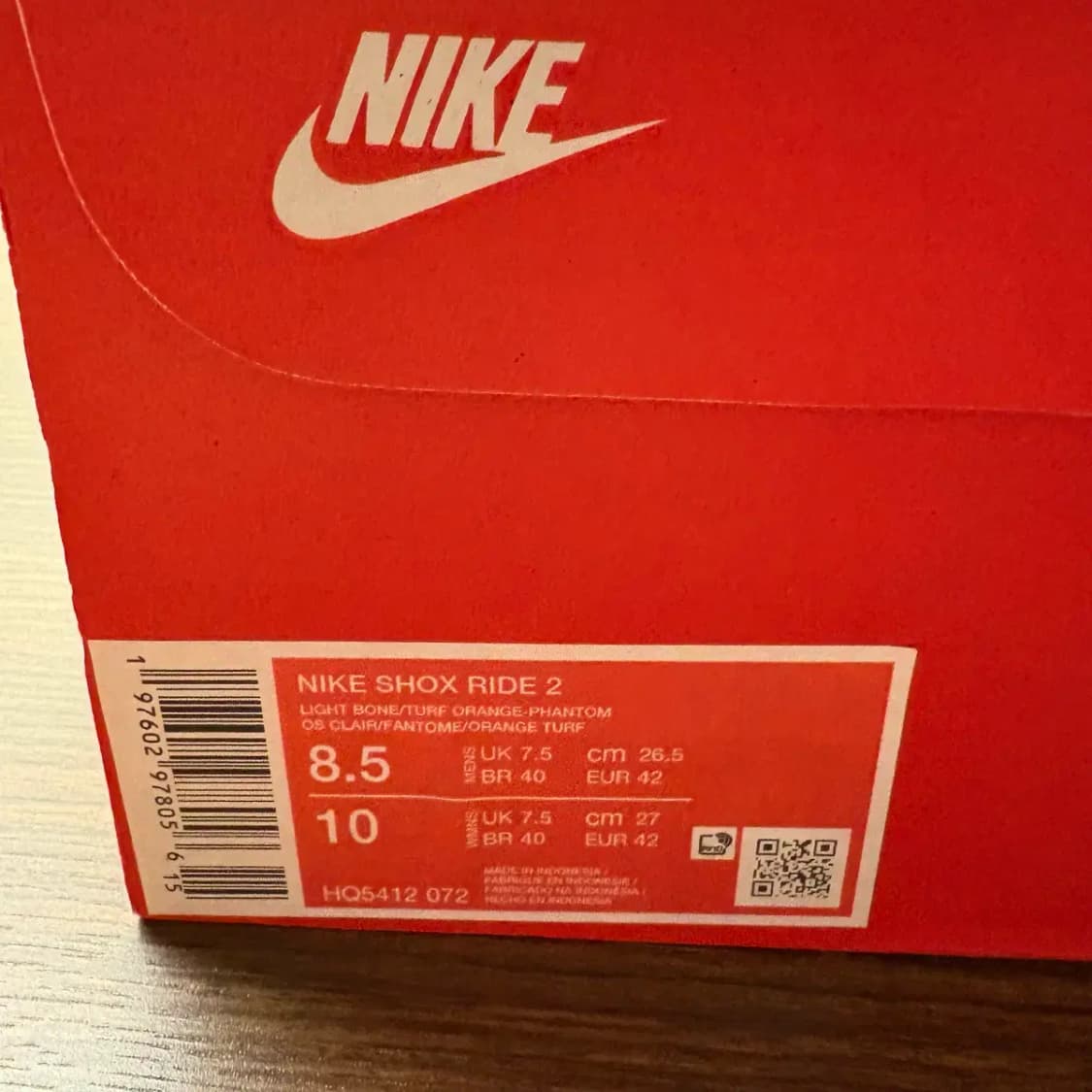 (택채 새상품) 나이키 샥스 라이드2 (265) 상품이미지2