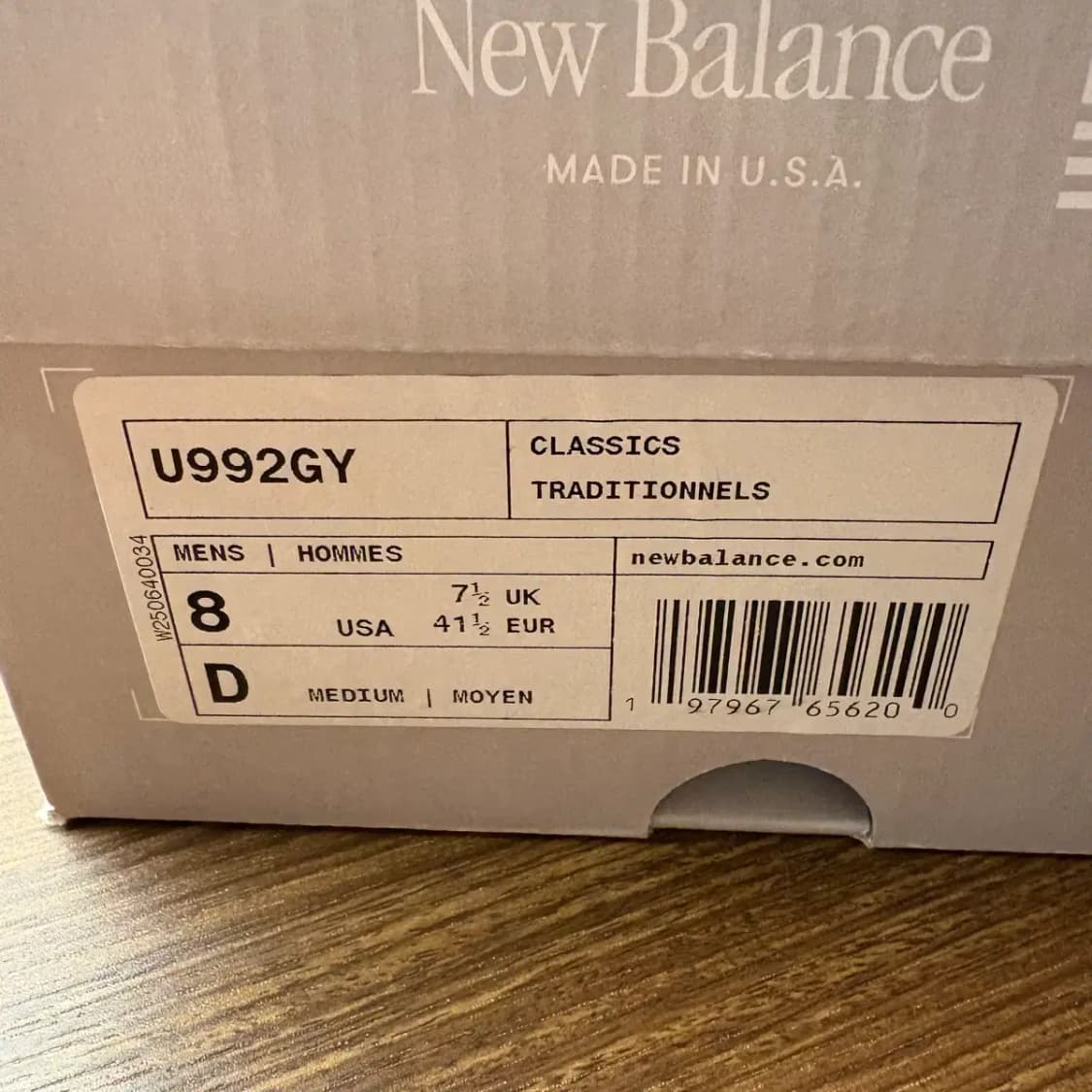 (택채 새상품) 뉴발란스 992 그레이 US8 (260) 상품이미지2