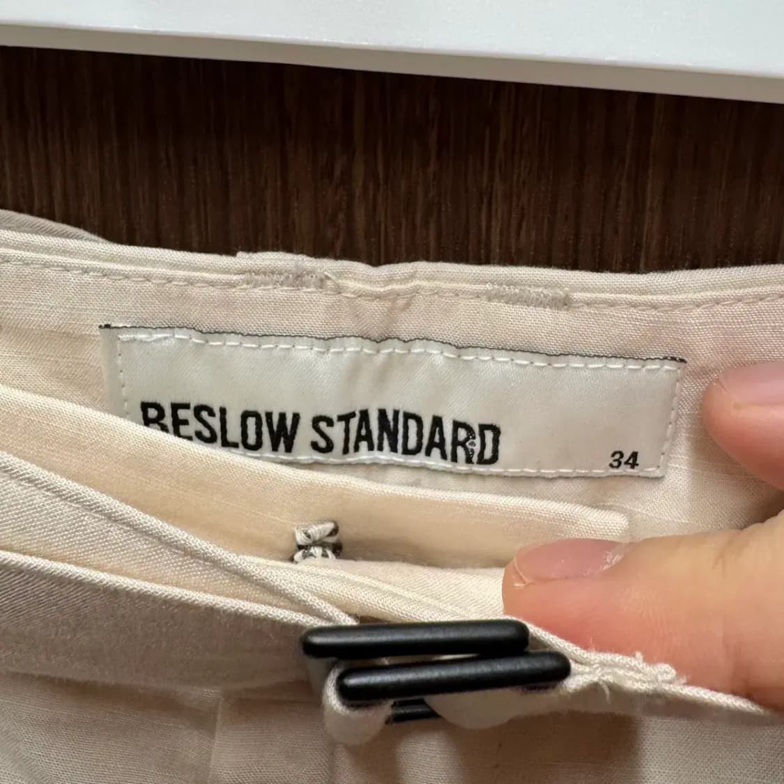 (택채 새상품) 비슬로우 스탠다드 벨티드 팬츠 34 상품이미지3