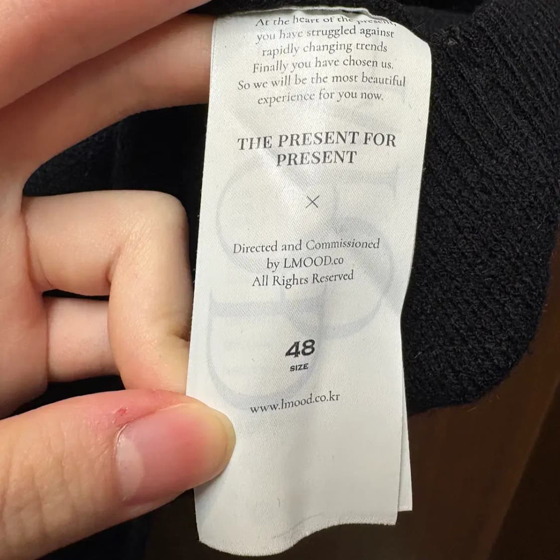 LMOOD 엘무드 니트 48사이즈 (블랙) 상품이미지6