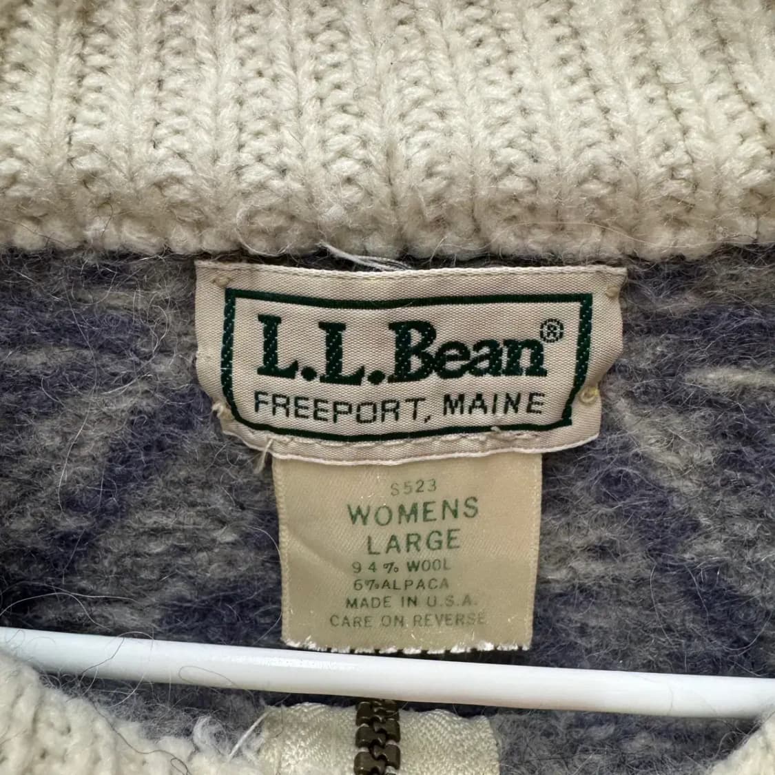 LLBEAN 엘엘빈 니트 집업 L (여성) 상품이미지3