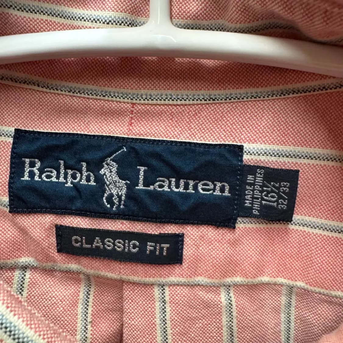 폴로 스트라이프 옥스포드 남방 약 XXL 상품이미지3