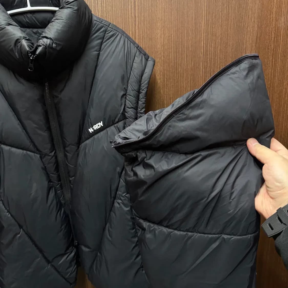 널디 패딩 점퍼 M (팔 분리 조끼 가능) 상품이미지5
