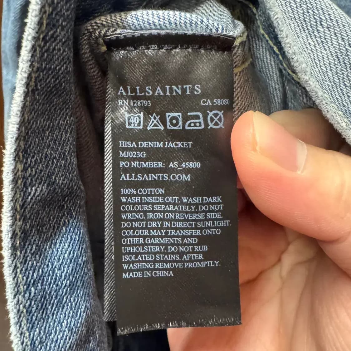 올세인츠 데님 자켓 청자켓 S 상품이미지5