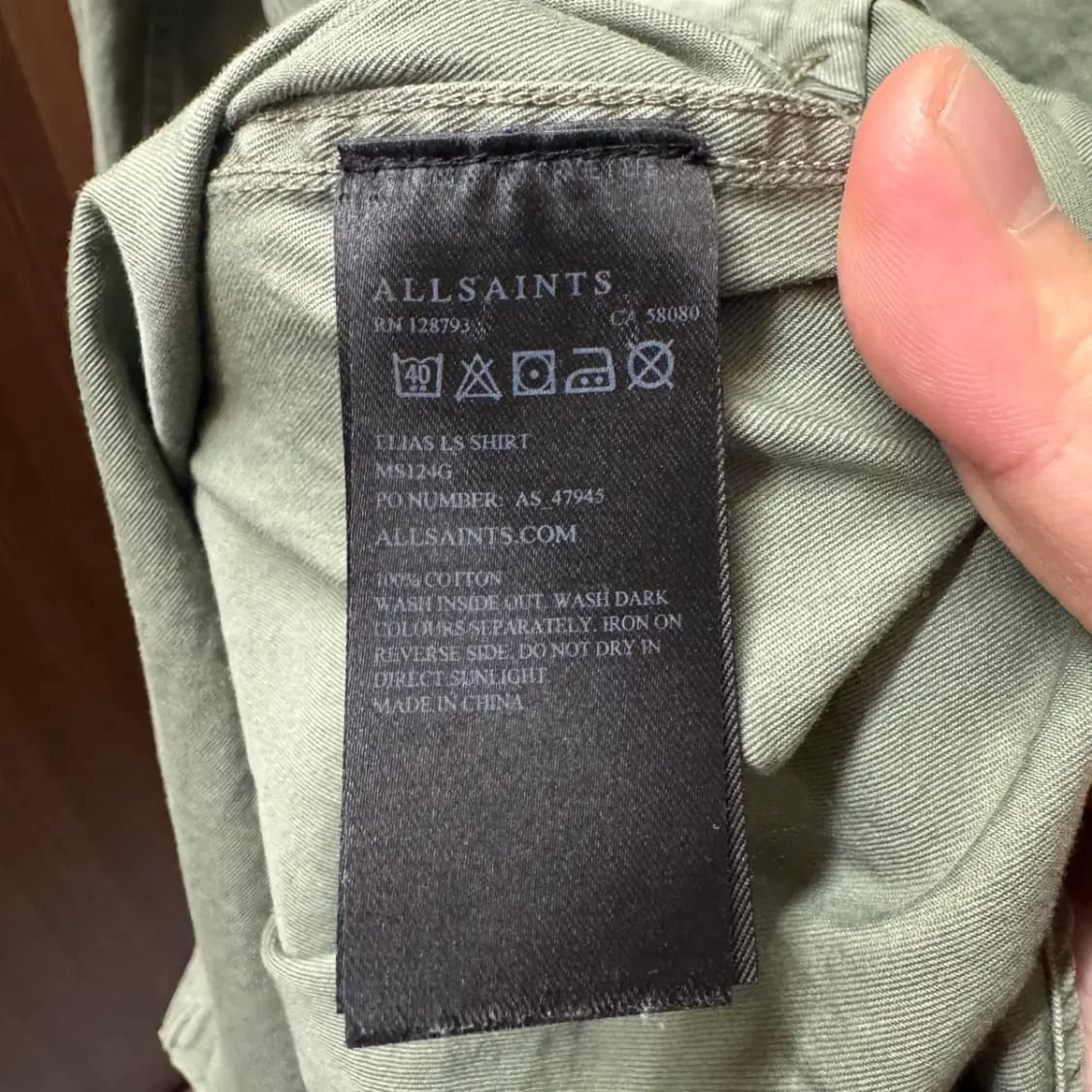 올세인츠 남방 M 상품이미지5