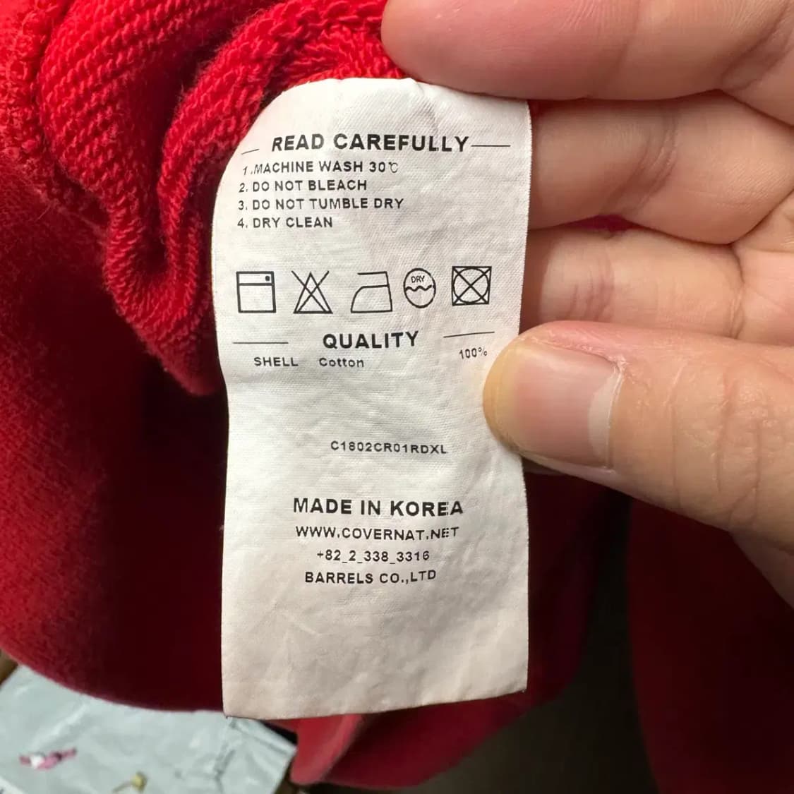 커버낫 맨투맨 XL 상품이미지5