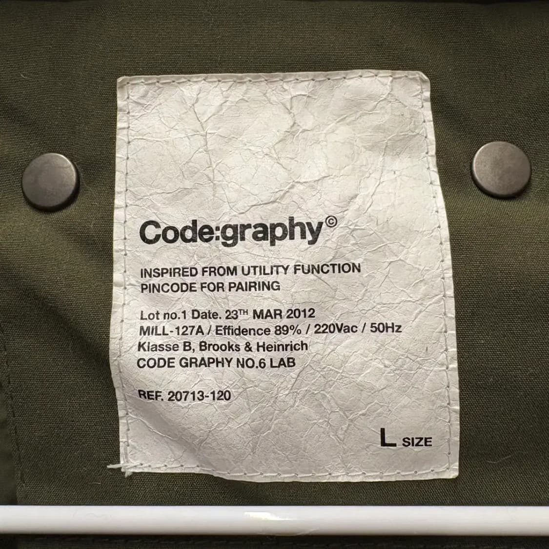 코드그라피 퀼팅 패딩 후드집업 L 상품이미지3