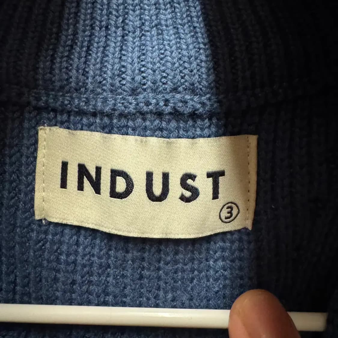 INDUST 인더스트 니트 반집업 3 사이즈 상품이미지3