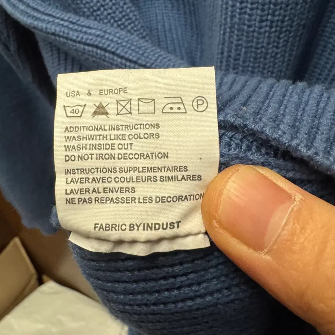 INDUST 인더스트 니트 반집업 3 사이즈 상품이미지5