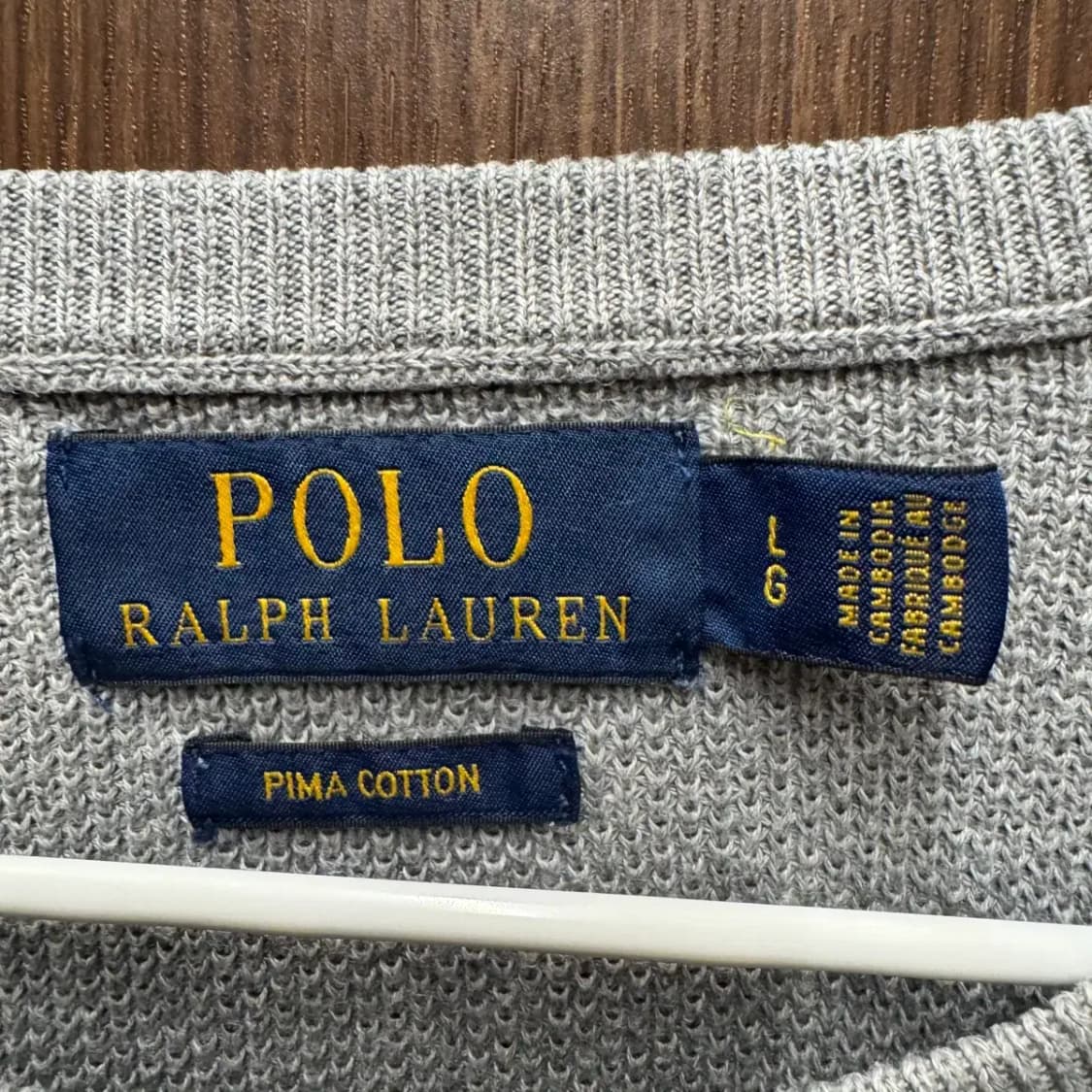 폴로 최신라벨 라운드 니트 L 상품이미지3