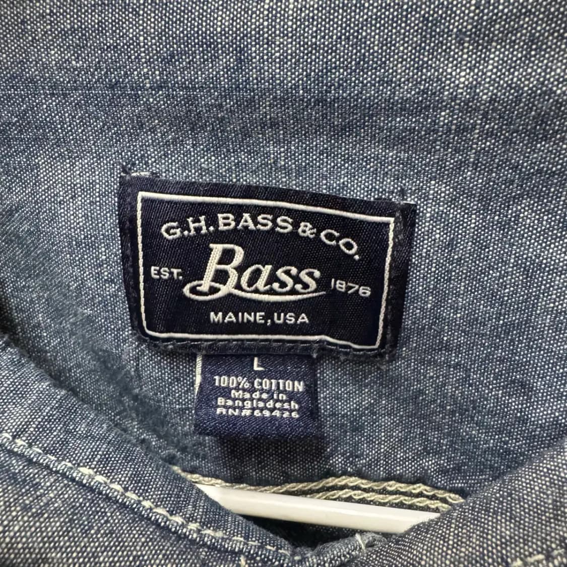 GH BASS 데님 남방 L 상품이미지3