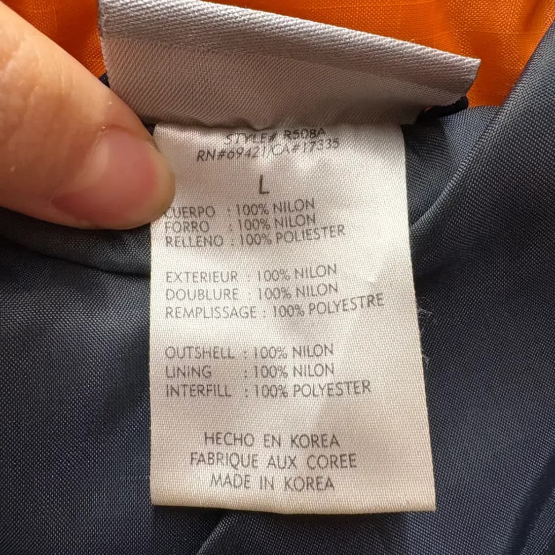 리복 NFL 시카고 베어스 패딩 점퍼 L 상품이미지5