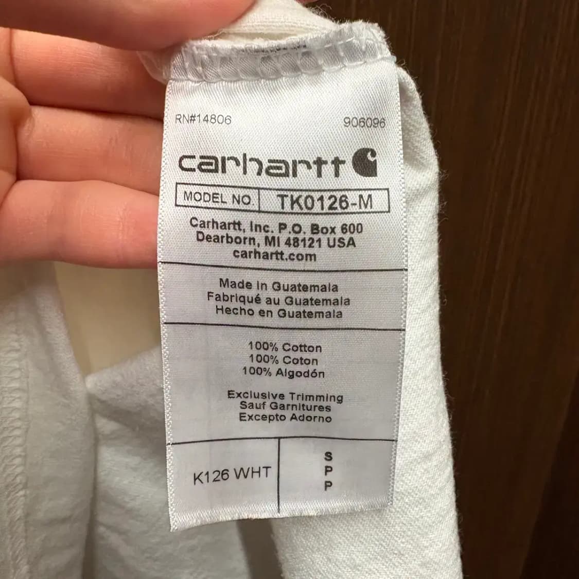 칼하트 포켓 긴팔 롱슬리브 S 상품이미지5