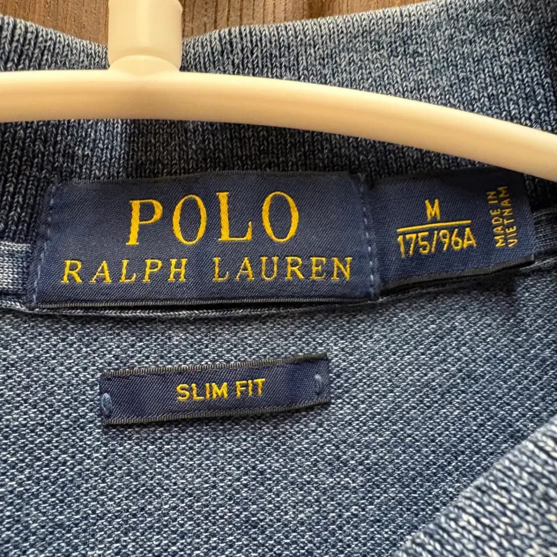 폴로 최신라벨 데님 긴팔 카라티 M 상품이미지4