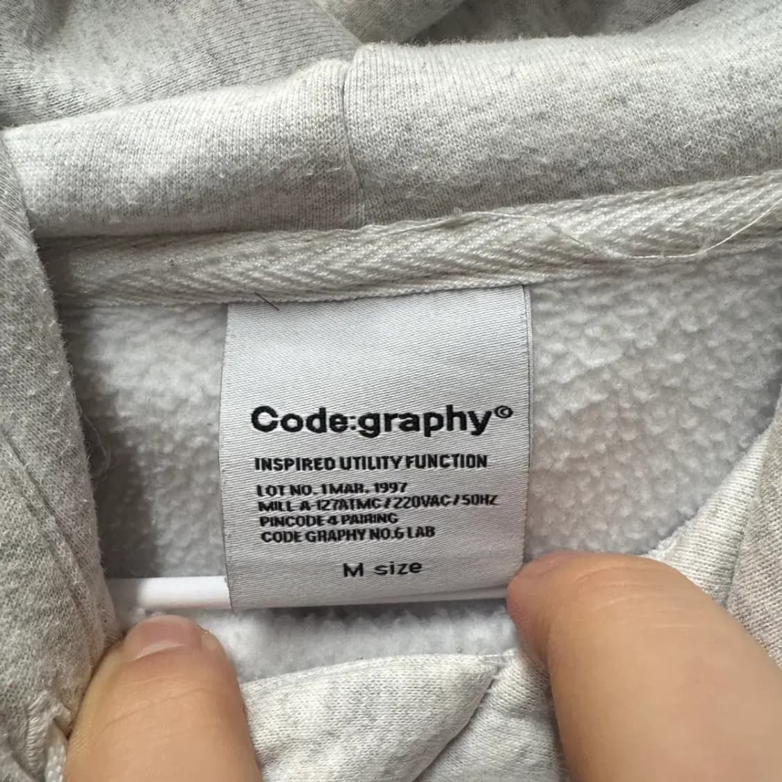 CGP 코드그라피 후드티 M 상품이미지3