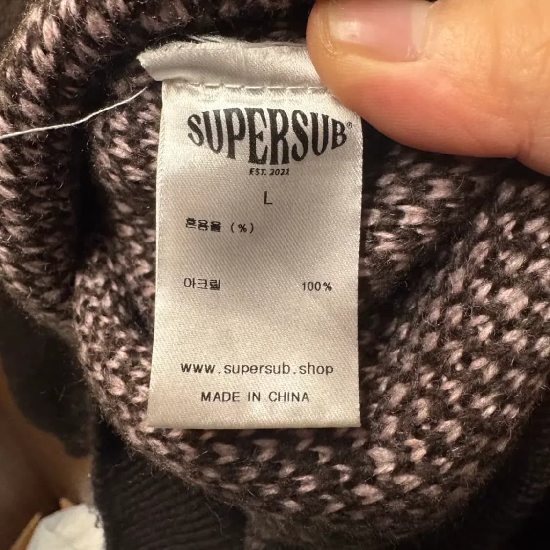 슈퍼서브 라운드 니트 L 상품이미지5