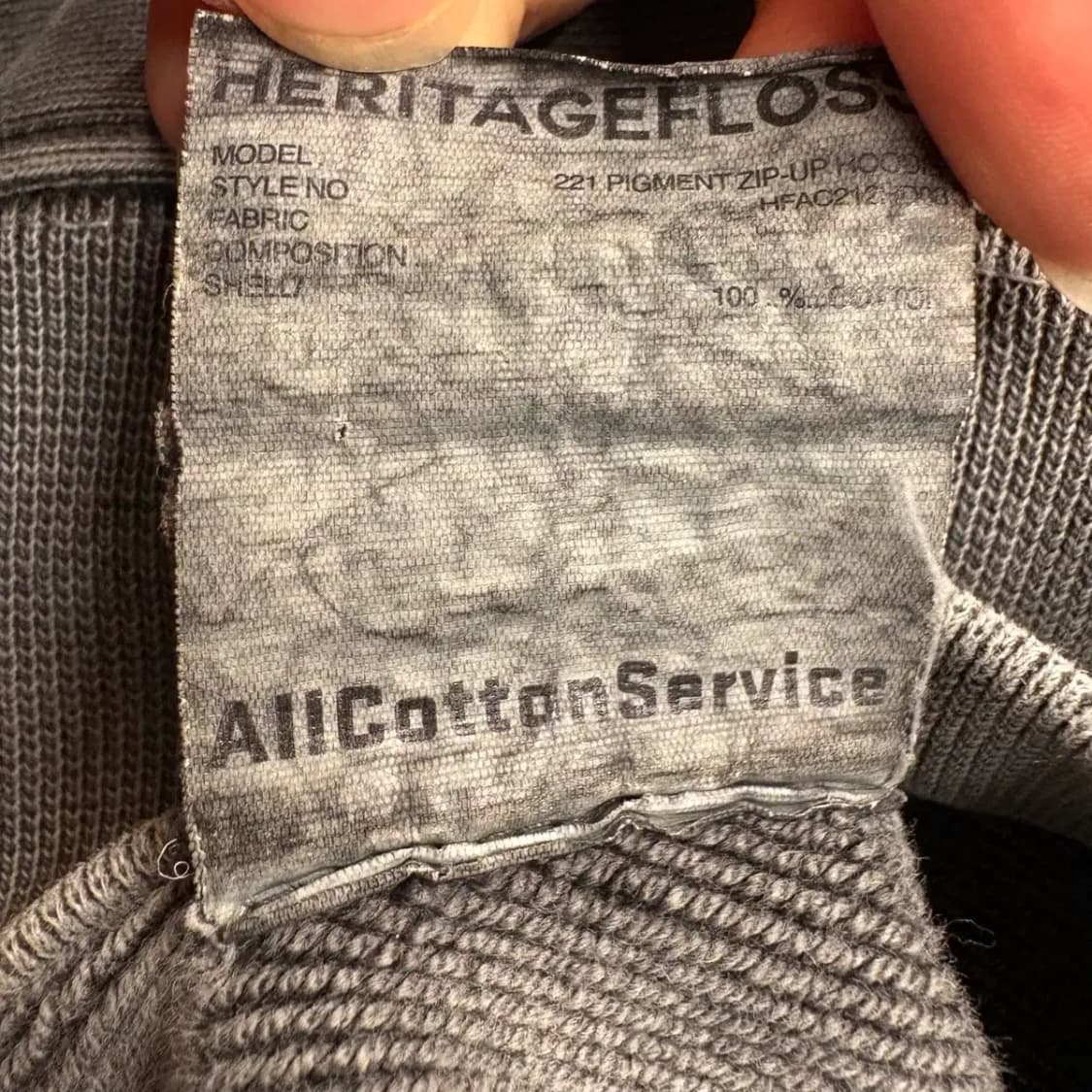 헤리티지플로스 후드 집업 S 상품이미지5