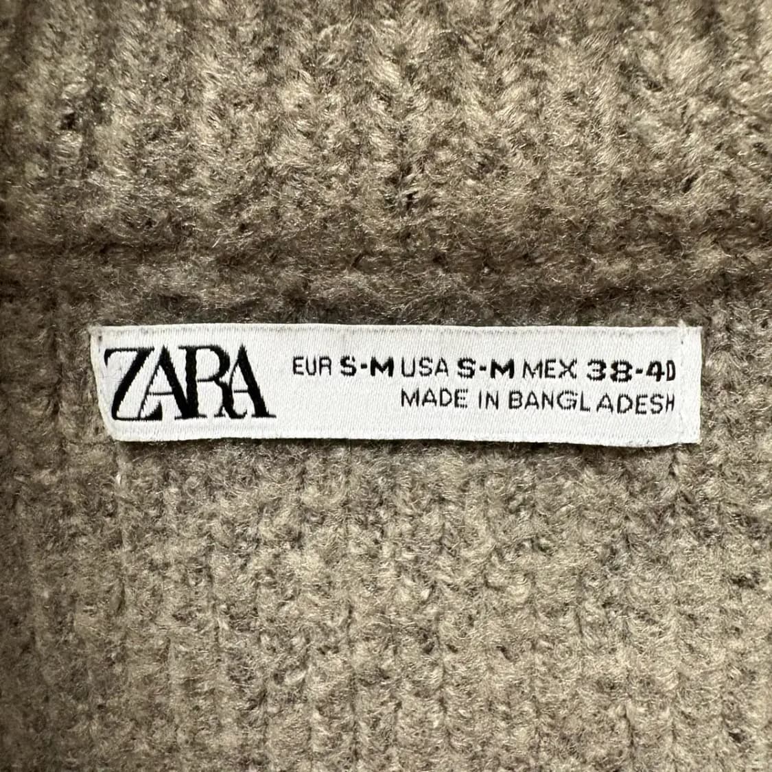 ZARA 자라 풀집 니트 집업 S-M (오버핏) 상품이미지4