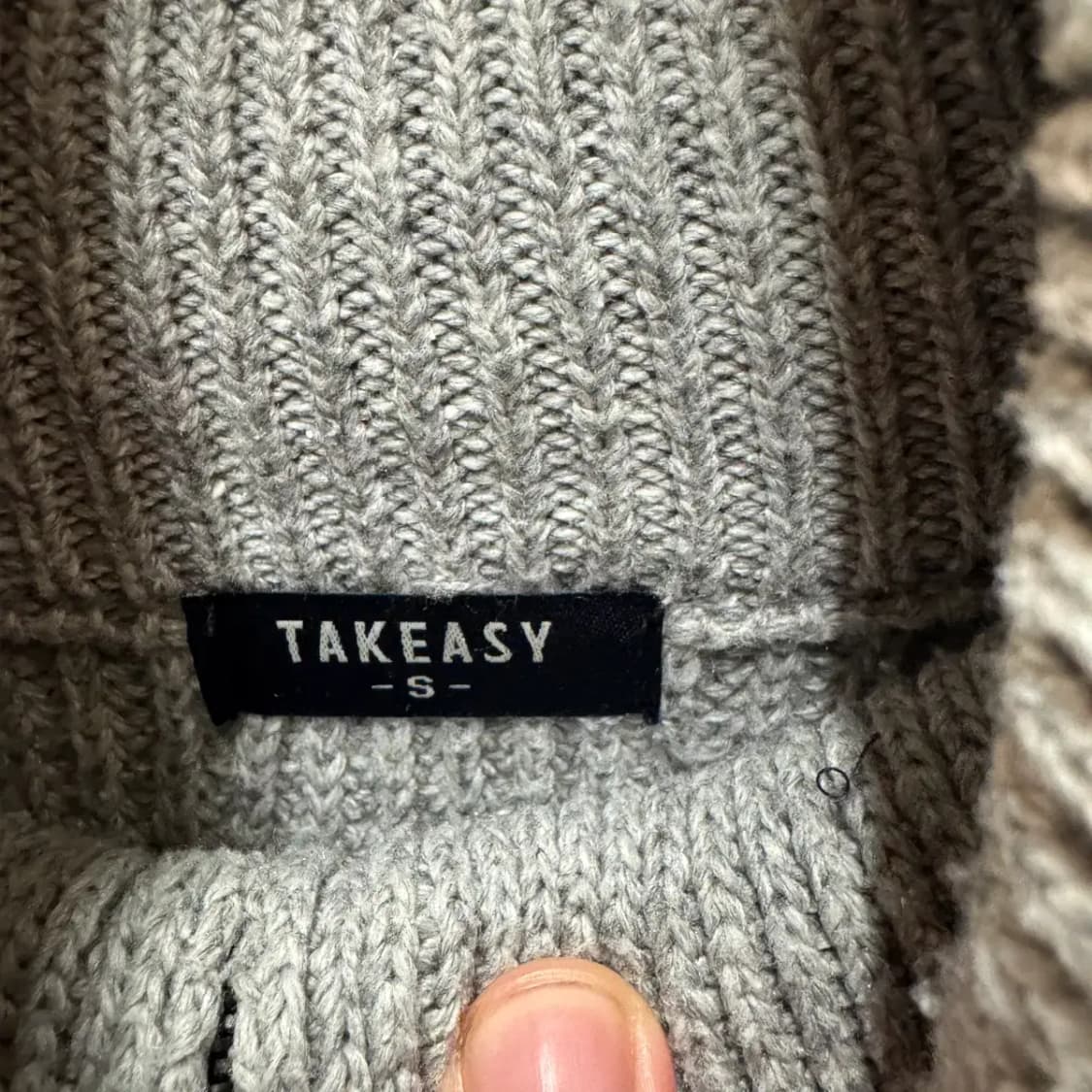 TAKEASY 2웨이 풀집 니트집업 S (루즈핏) 상품이미지4