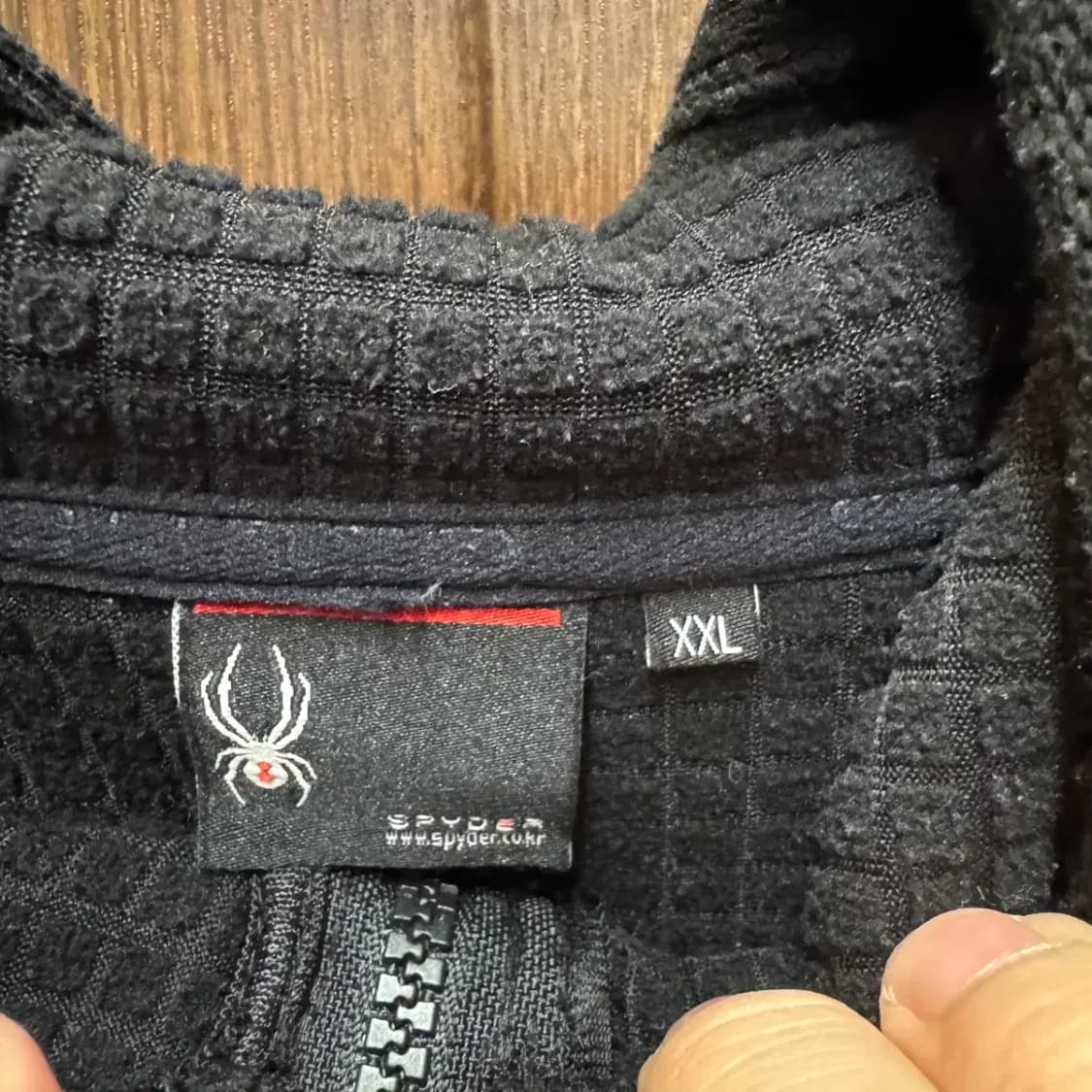 스파이더 후리스 니트 후드집업 XXL 상품이미지3