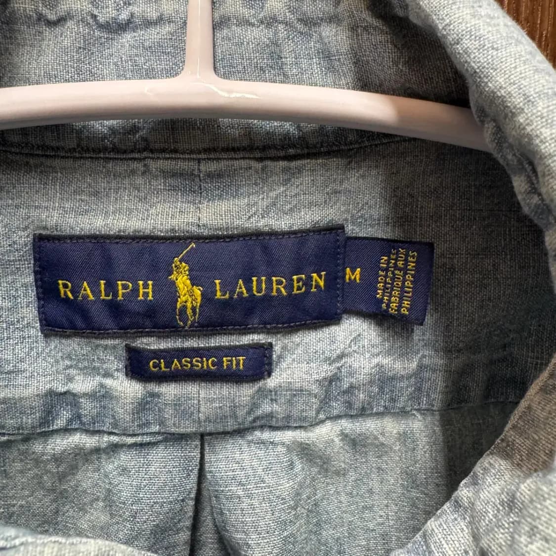 폴로 최신라벨 데님 남방 M 상품이미지3