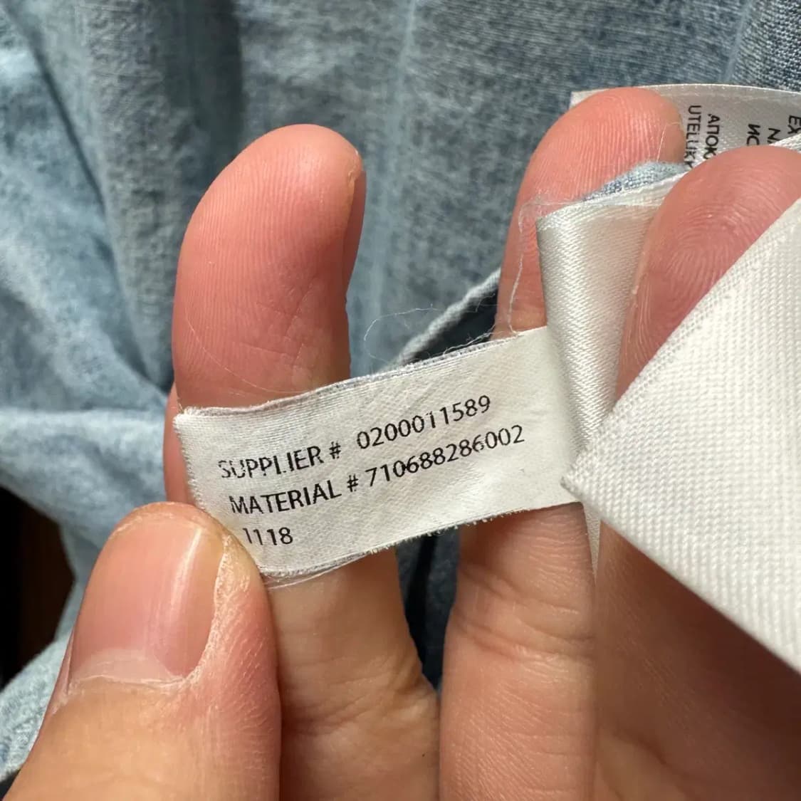 폴로 최신라벨 데님 남방 M 상품이미지6