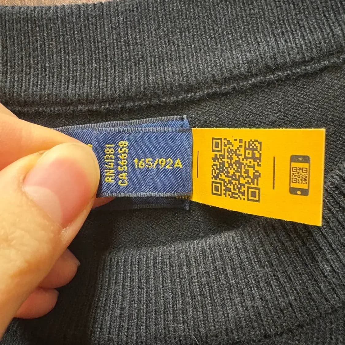 폴로 최신라벨 니트 여성 M (블랙) 상품이미지5