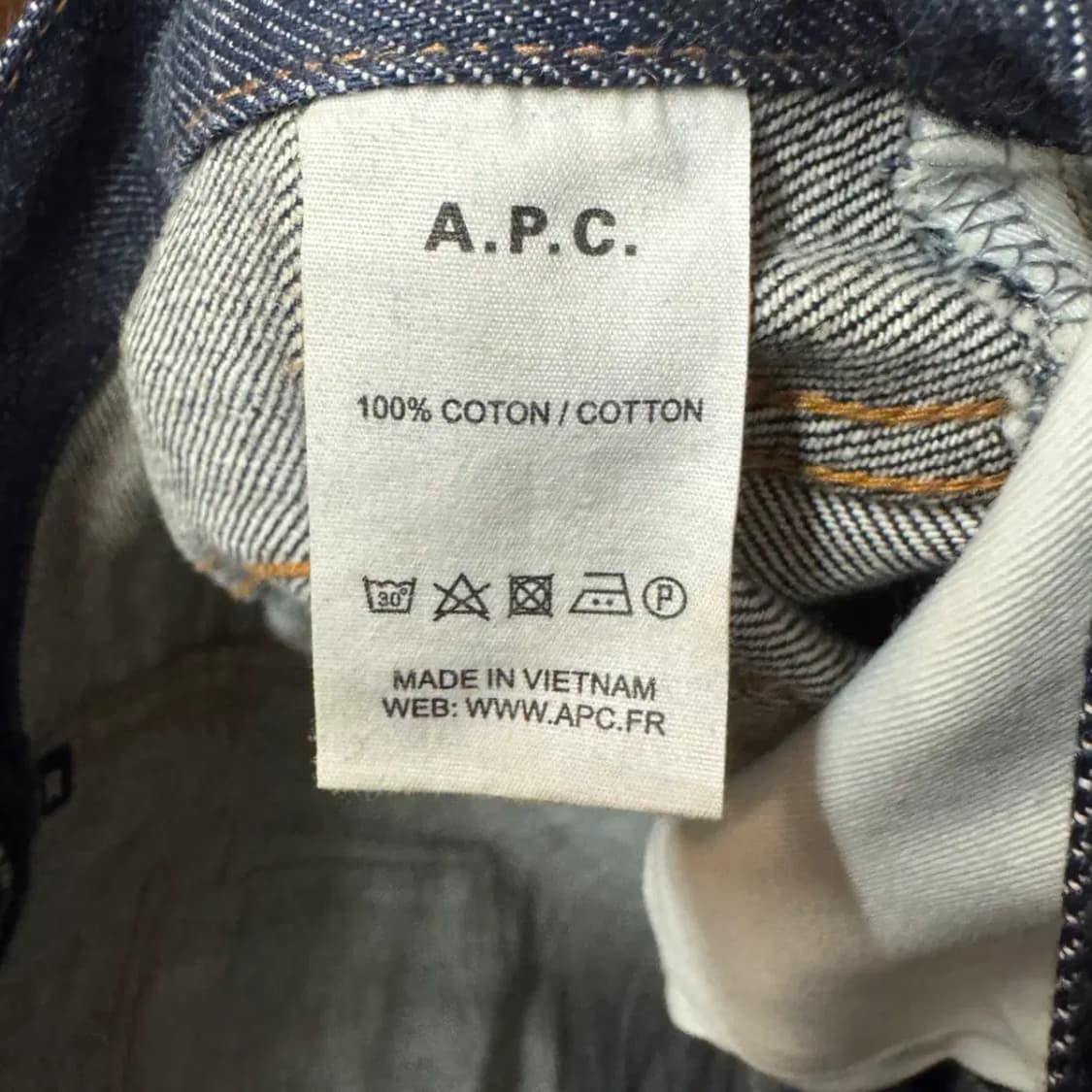 A.P.C 아페쎄 셀비지 진청 데님 팬츠 30 상품이미지5