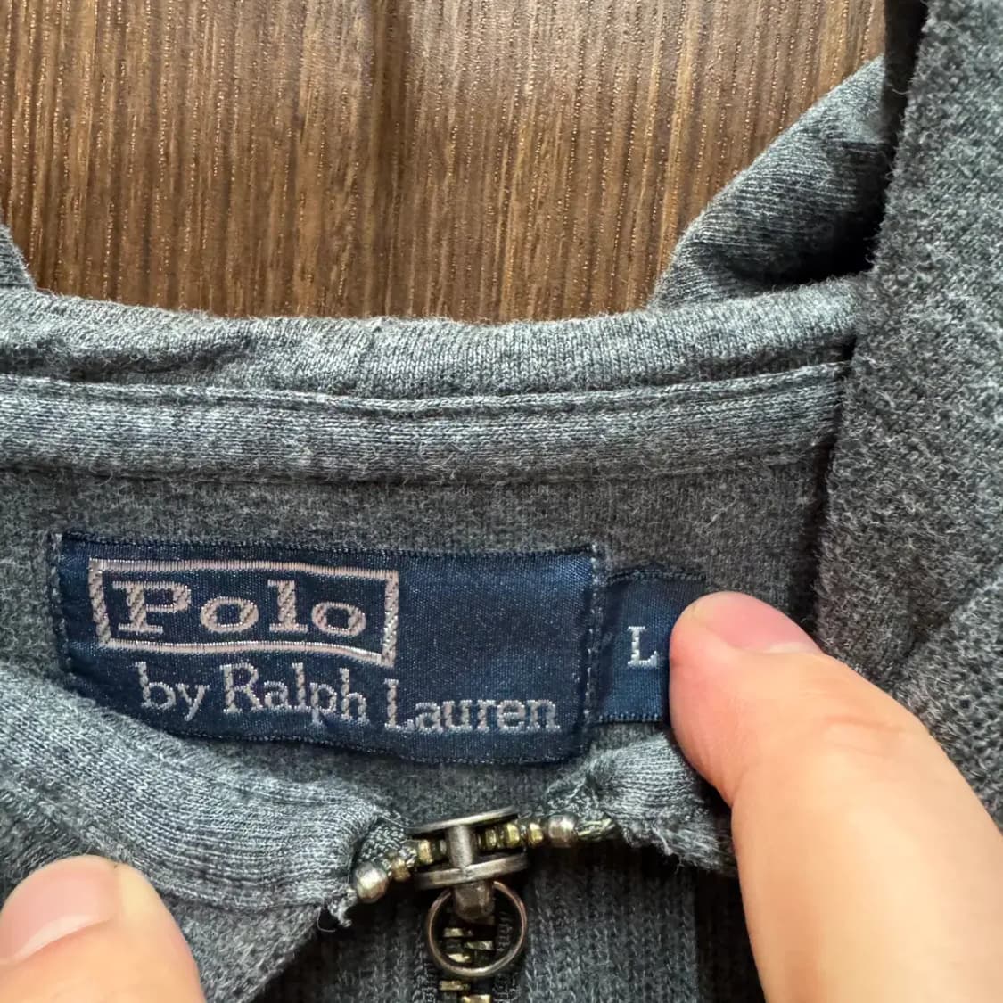 폴로 니트 후드집업 L 상품이미지4