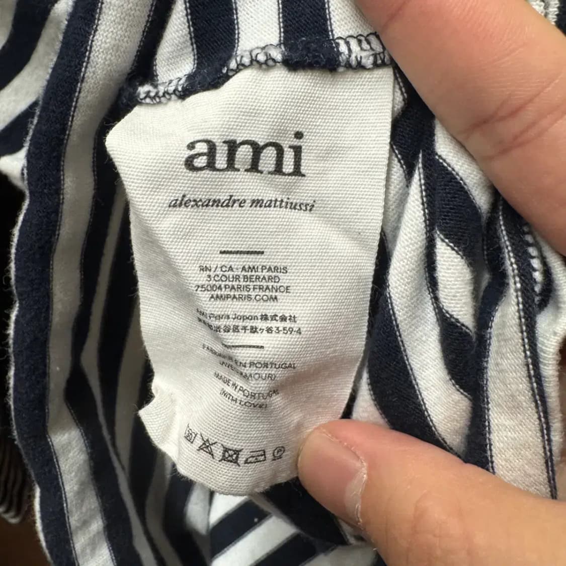 AMI 아미 스트라이프 롱슬리브 긴팔 S 상품이미지6