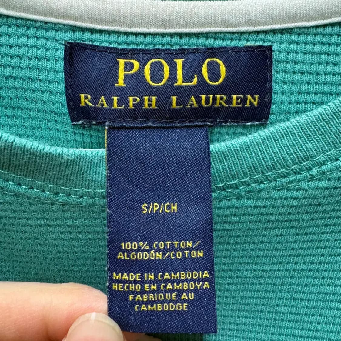 폴로 와플 라운드 롱슬리브 S 상품이미지3