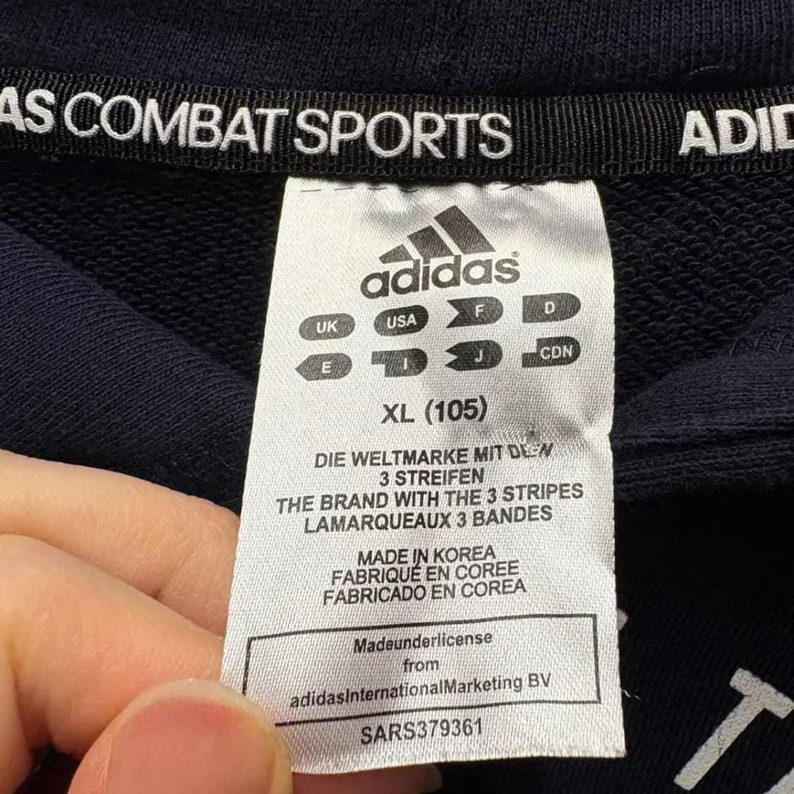 아디다스 기본 후드티 XL (네이비) 상품이미지4