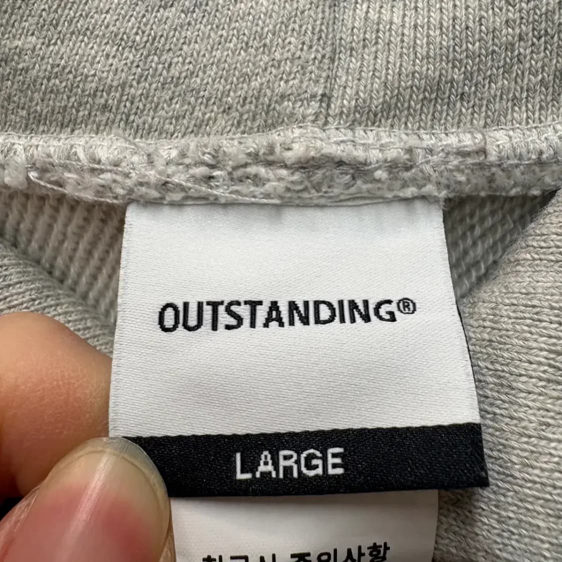 아웃스탠딩 무지 후드티 L 상품이미지4