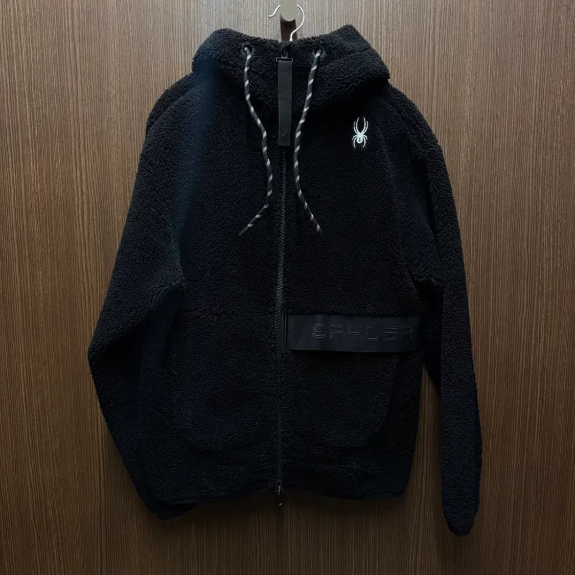 스파이더 뽀글이 후드집업 S (오버핏) 상품이미지1