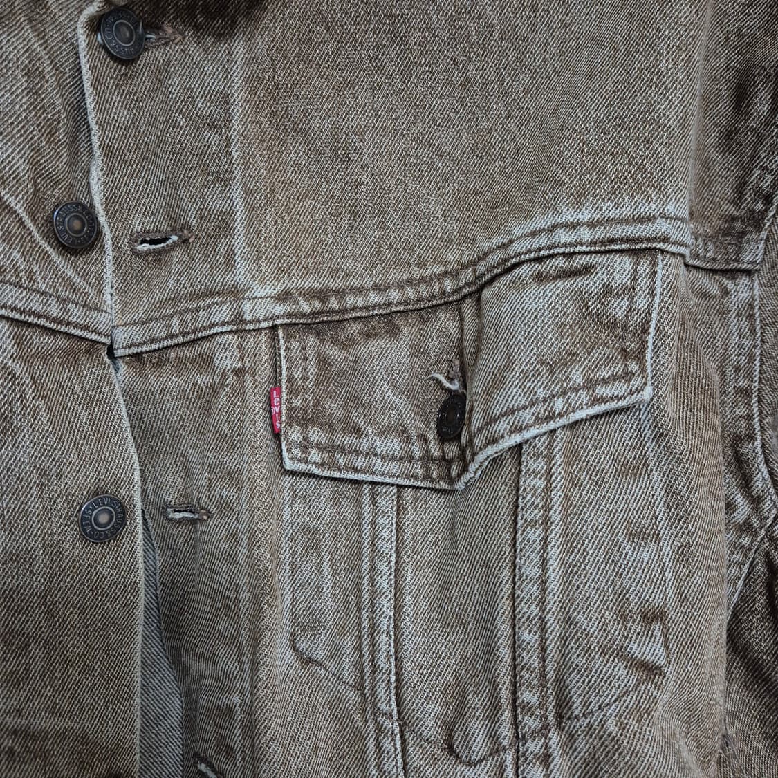 90s 리바이스 Made In USA 70598 브라운 데님자켓 상품이미지3