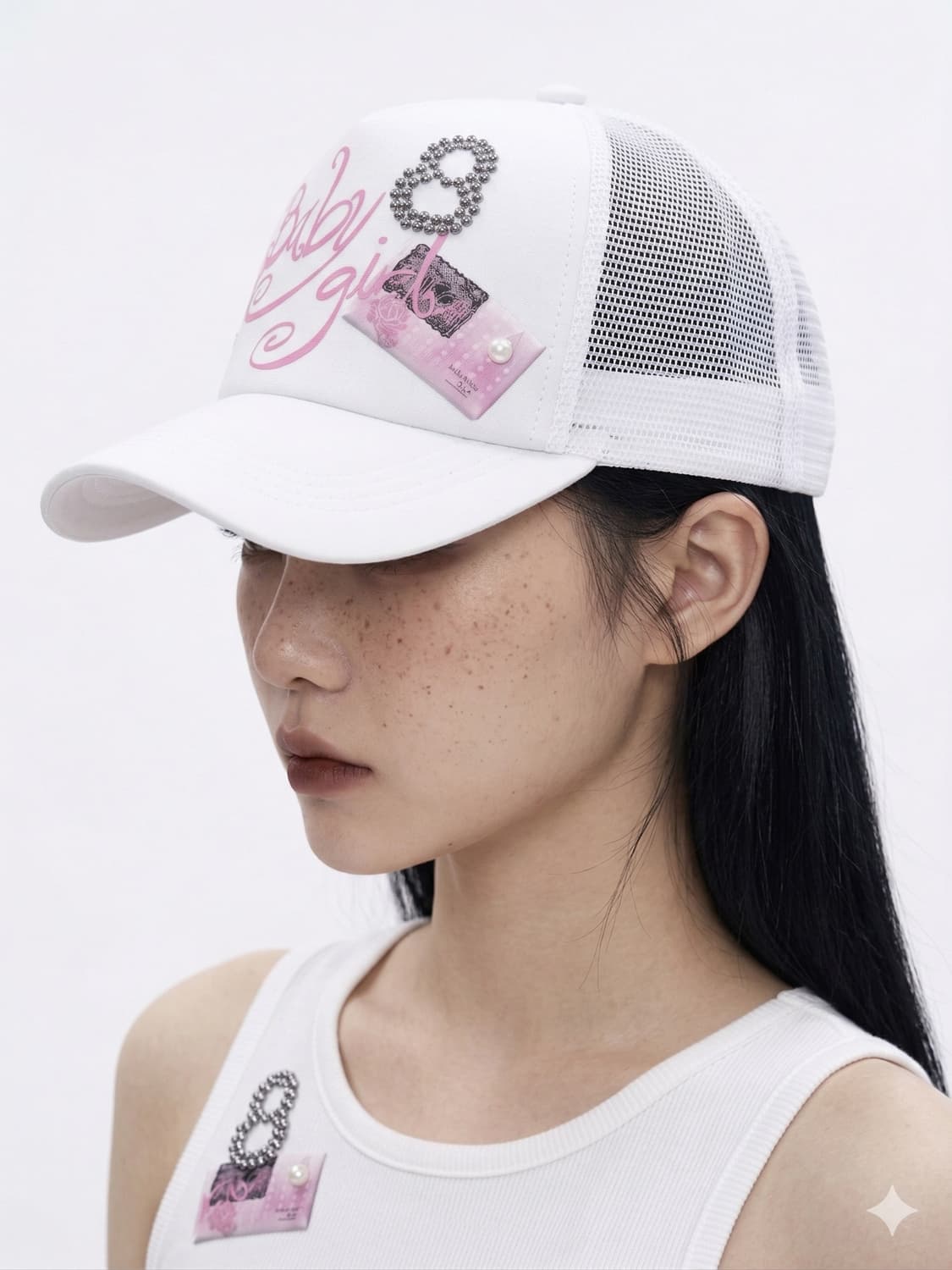 baby girl 8 cap white 상품이미지3