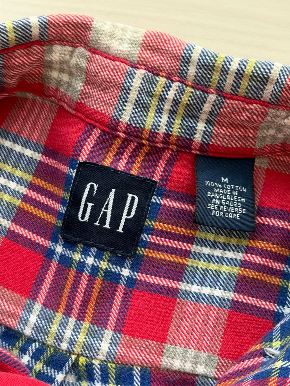 90s 올드 빈티지 갭 플란넬 체크 셔츠 M (103-105) 상품이미지3