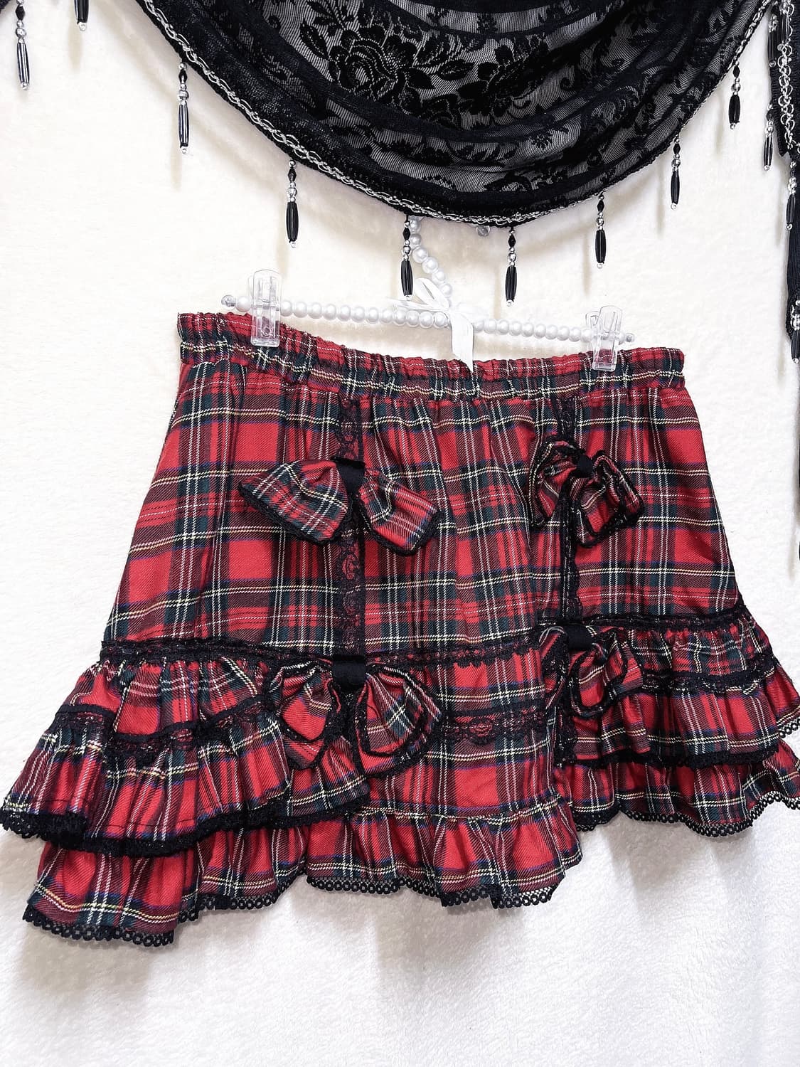 드러그허니 타탄체크 캉캉스커트 고스펑크 하라주쿠 갸루 캐캐체 서브컬쳐 상품이미지8