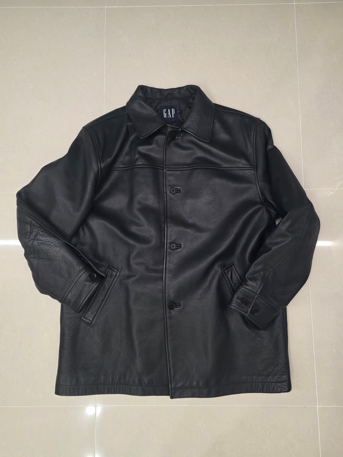 올드 갭 레더 카코트 L 상품이미지1