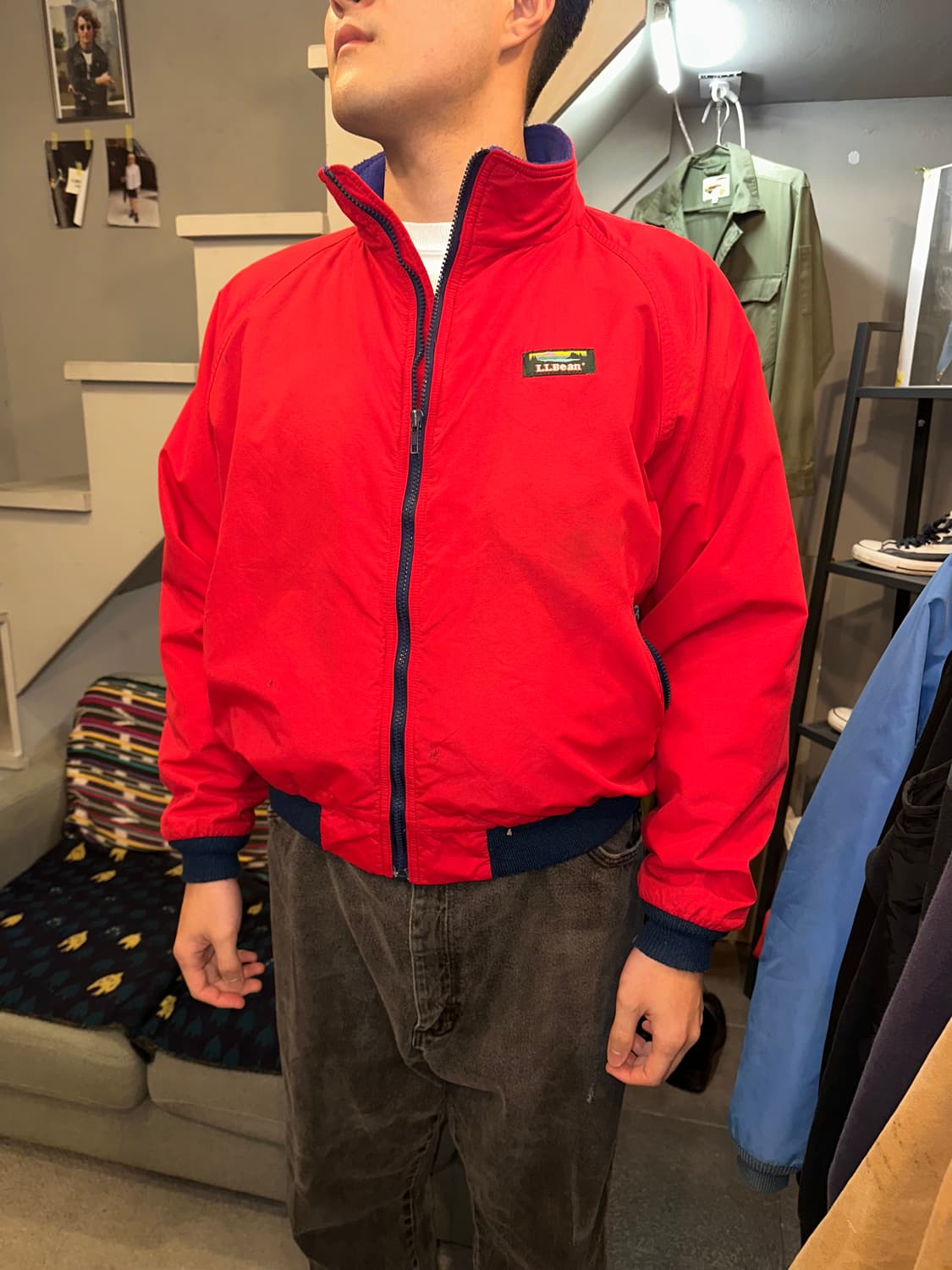 90’s LL Bean USA lining  warm up jacket  상품이미지2