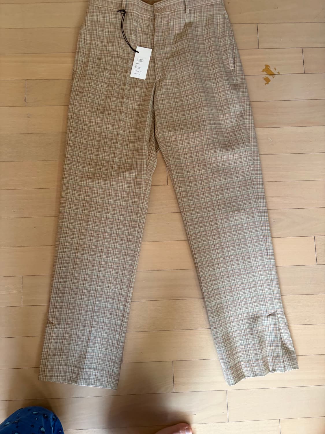 오라리 하드트위스트 체크 슬랙스 상품이미지3