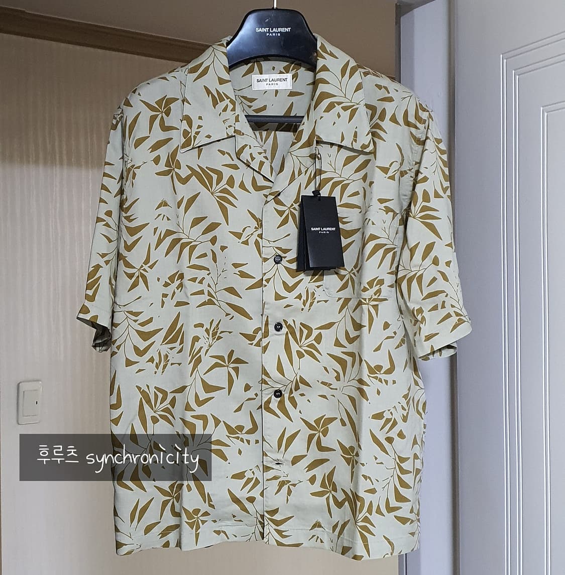 생로랑 팜트리 리프 하와이안 셔츠 상품이미지5