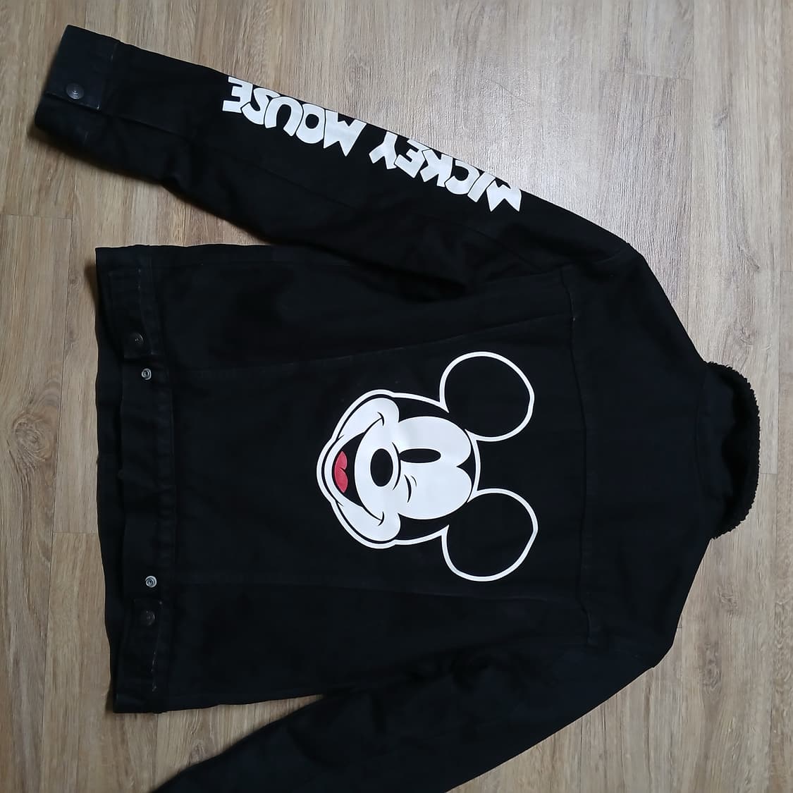 Levis 리바이스 미키마우스 콜라보 쉐르파 흑청 데님자켓 양털 상품이미지6